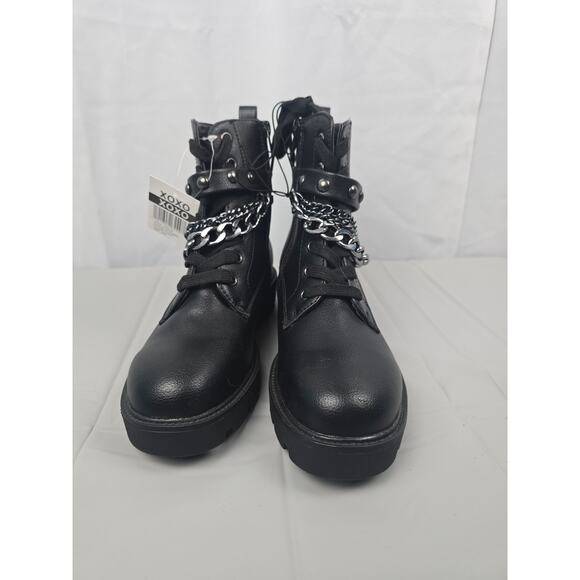 Grunge Y2K Lug Soles XOXO Boots‎ Size 6M Steampunk Black - Picture 3 of 10
